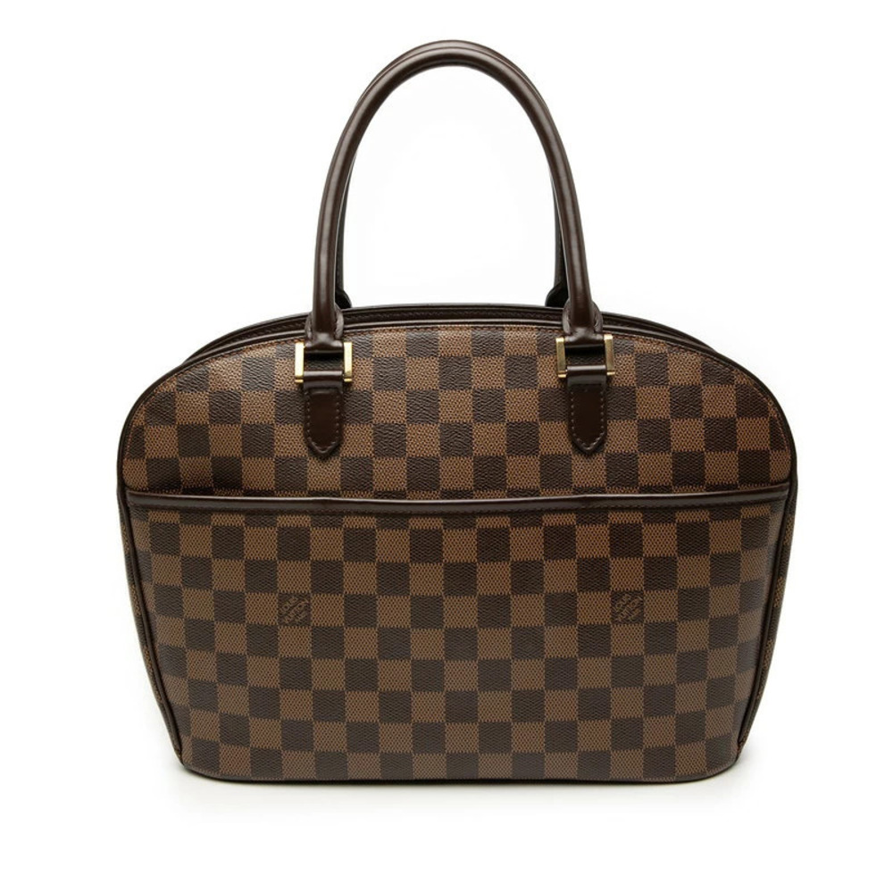 Louis Vuitton Damier Salia Horizontal Handbag Brown Leather